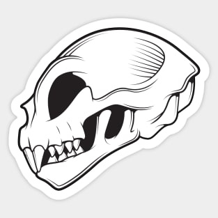 Cat Skull Sticker